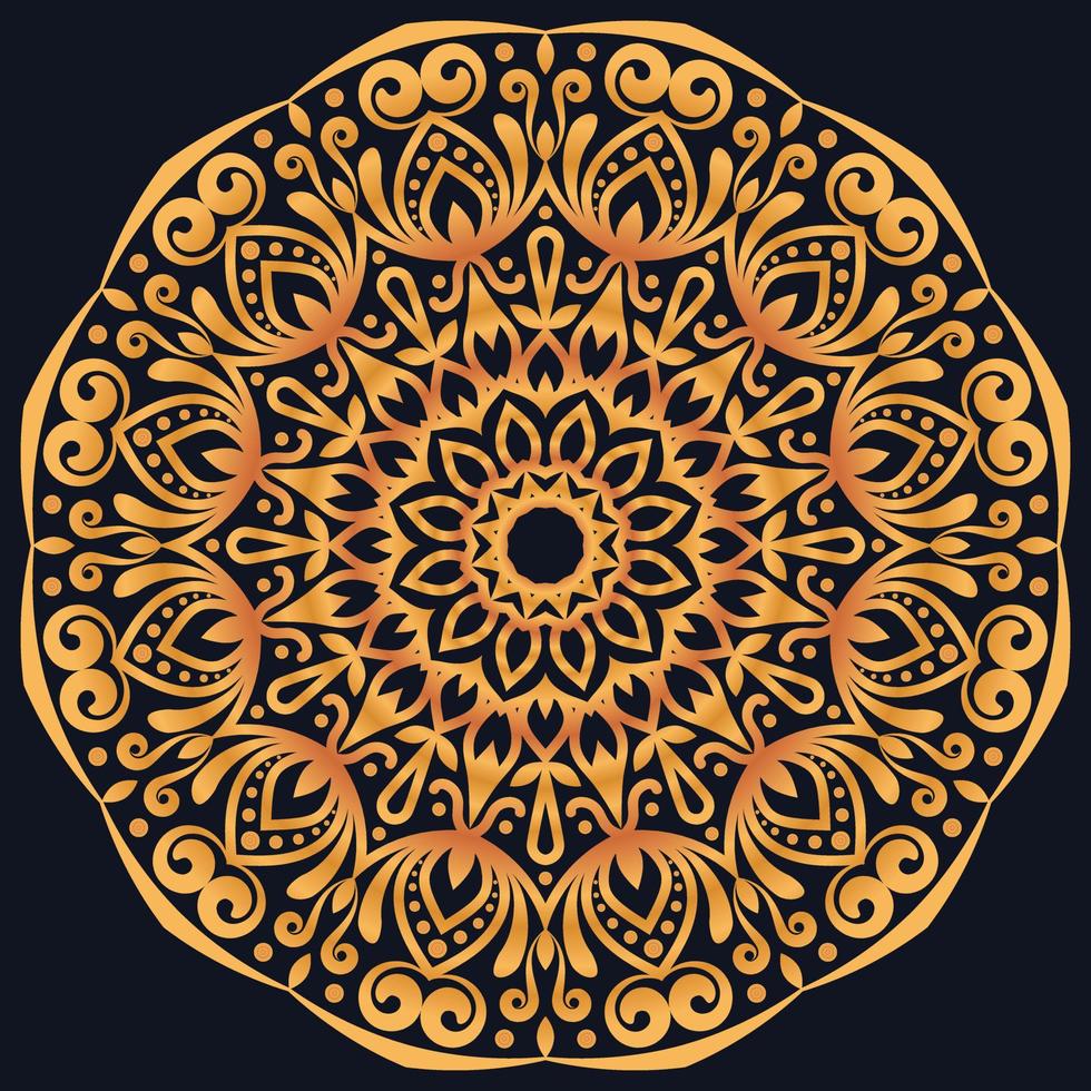 Decorative elements luxury ornament pattern gradient mandala design vector