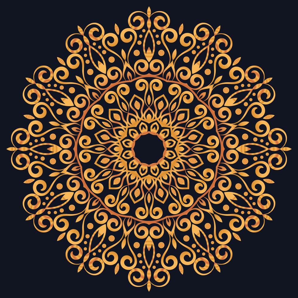 Decorative elements luxury ornament pattern gradient mandala design vector