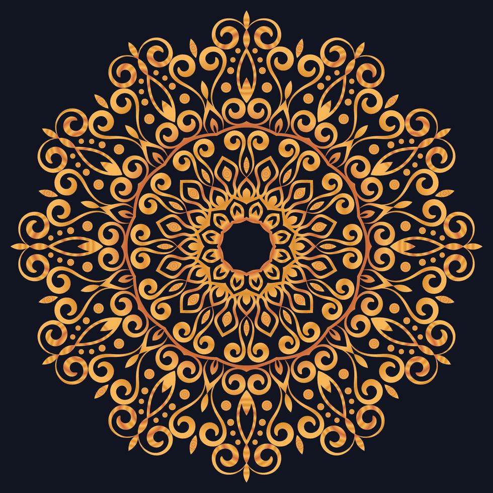 elementos decorativos lujo ornamento patrón gradiente mandala diseño vector