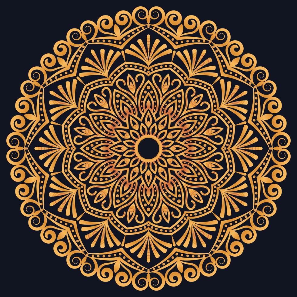 Decorative elements luxury ornament pattern gradient mandala design vector