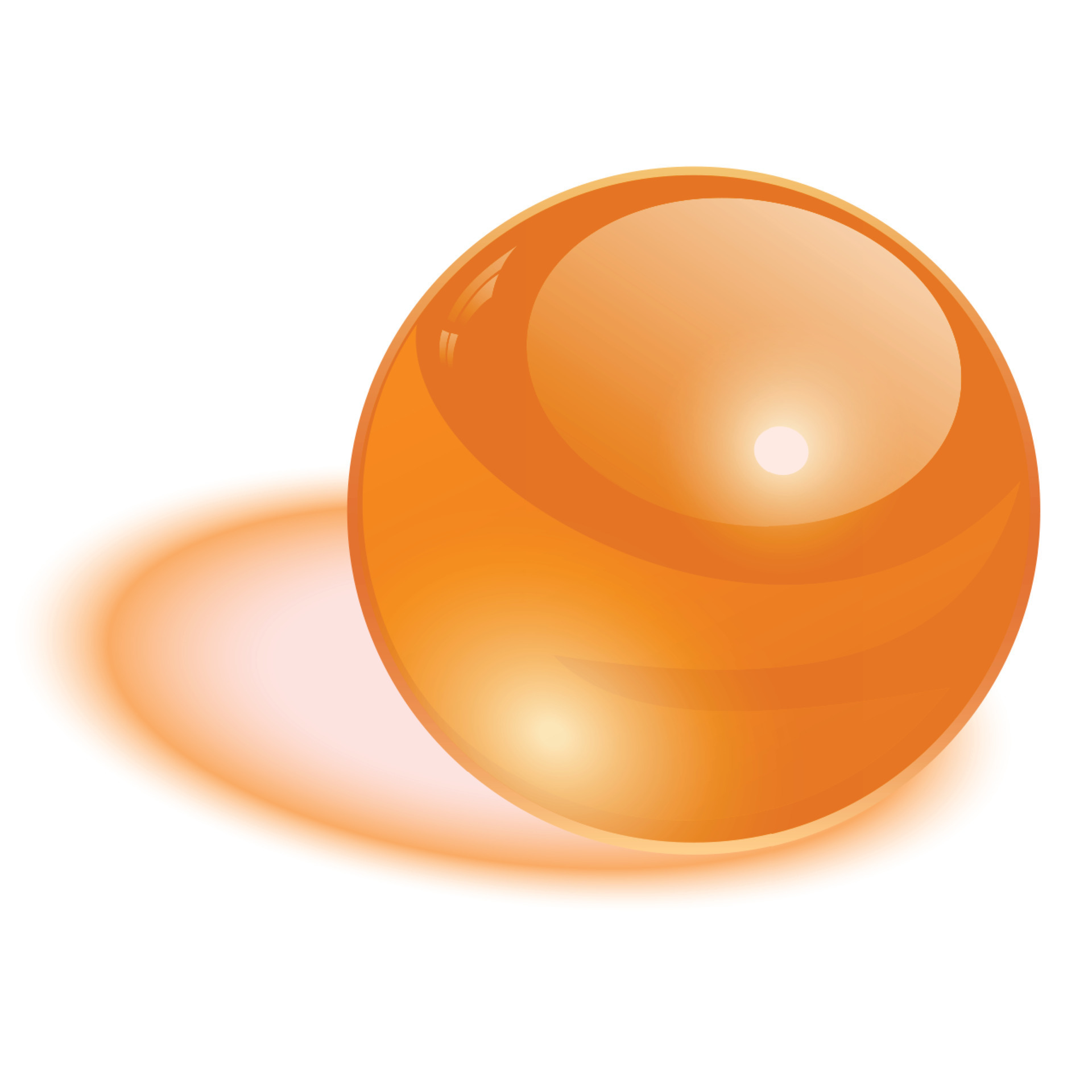 3D sphere, orange transparent vector ball. 22479462 Vector Art at Vecteezy