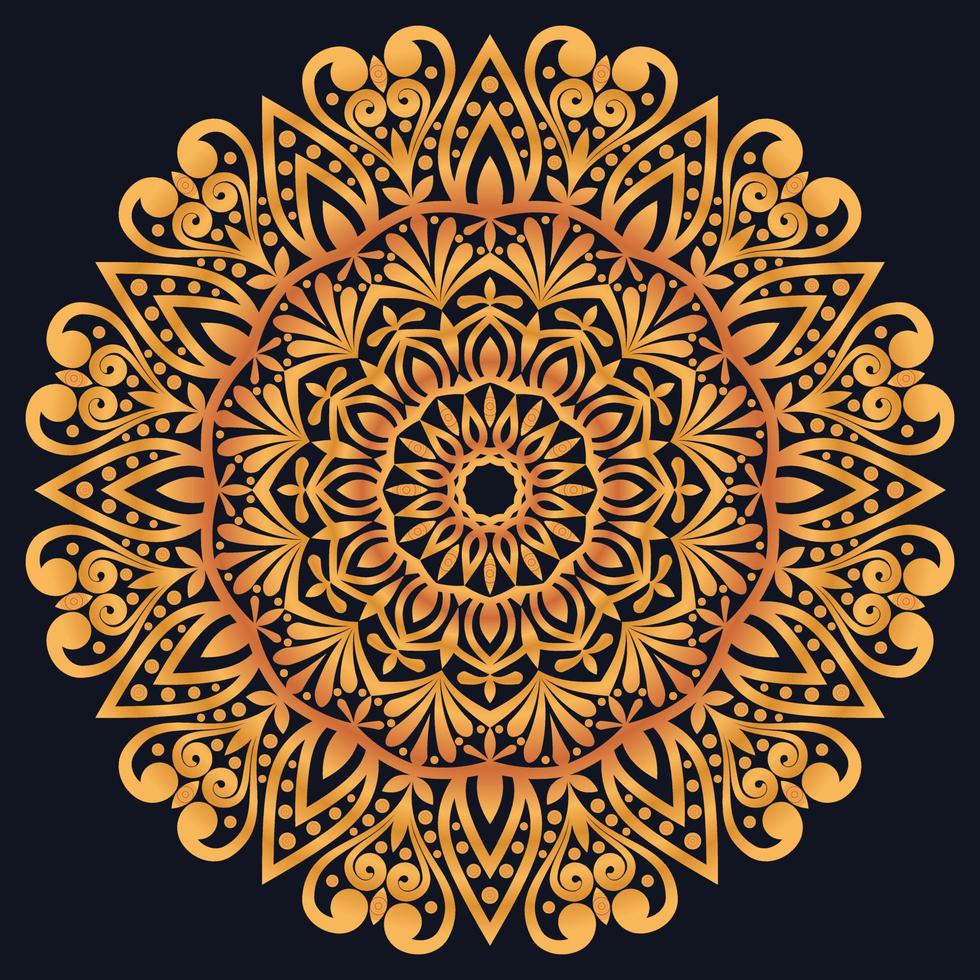 Decorative elements luxury ornament pattern gradient mandala design vector