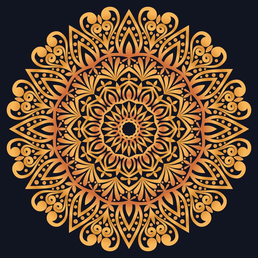 Decorative elements luxury ornament pattern gradient mandala design vector