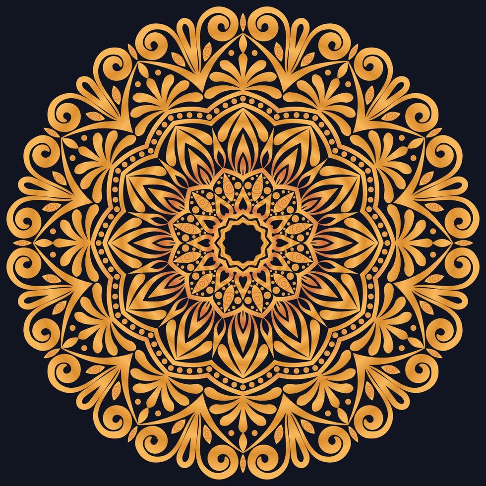 Decorative elements luxury ornament pattern gradient mandala design vector