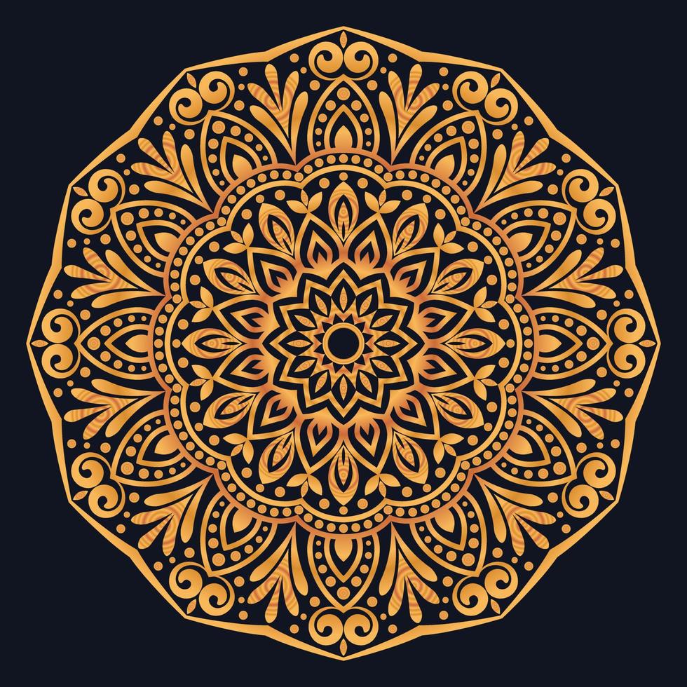 Decorative elements luxury ornament pattern gradient mandala design vector