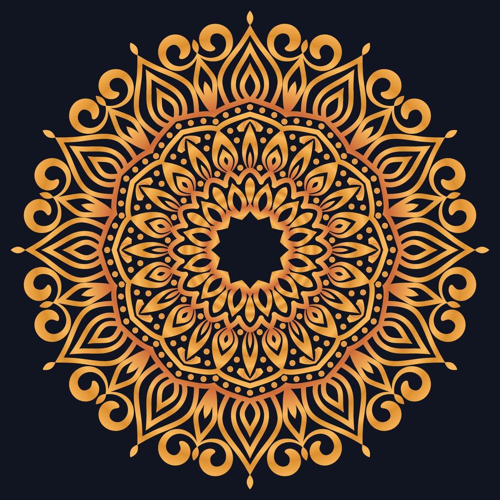 Decorative elements luxury ornament pattern gradient mandala design vector