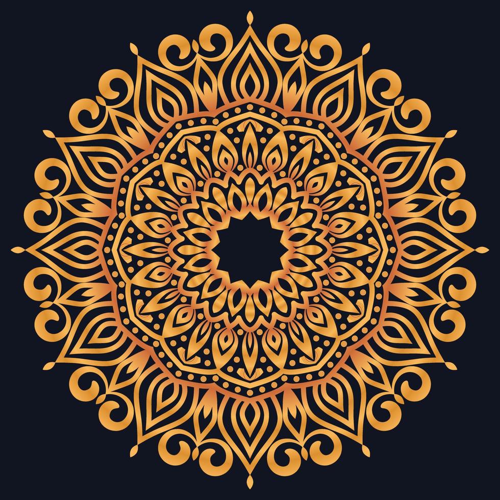 Decorative elements luxury ornament pattern gradient mandala design vector