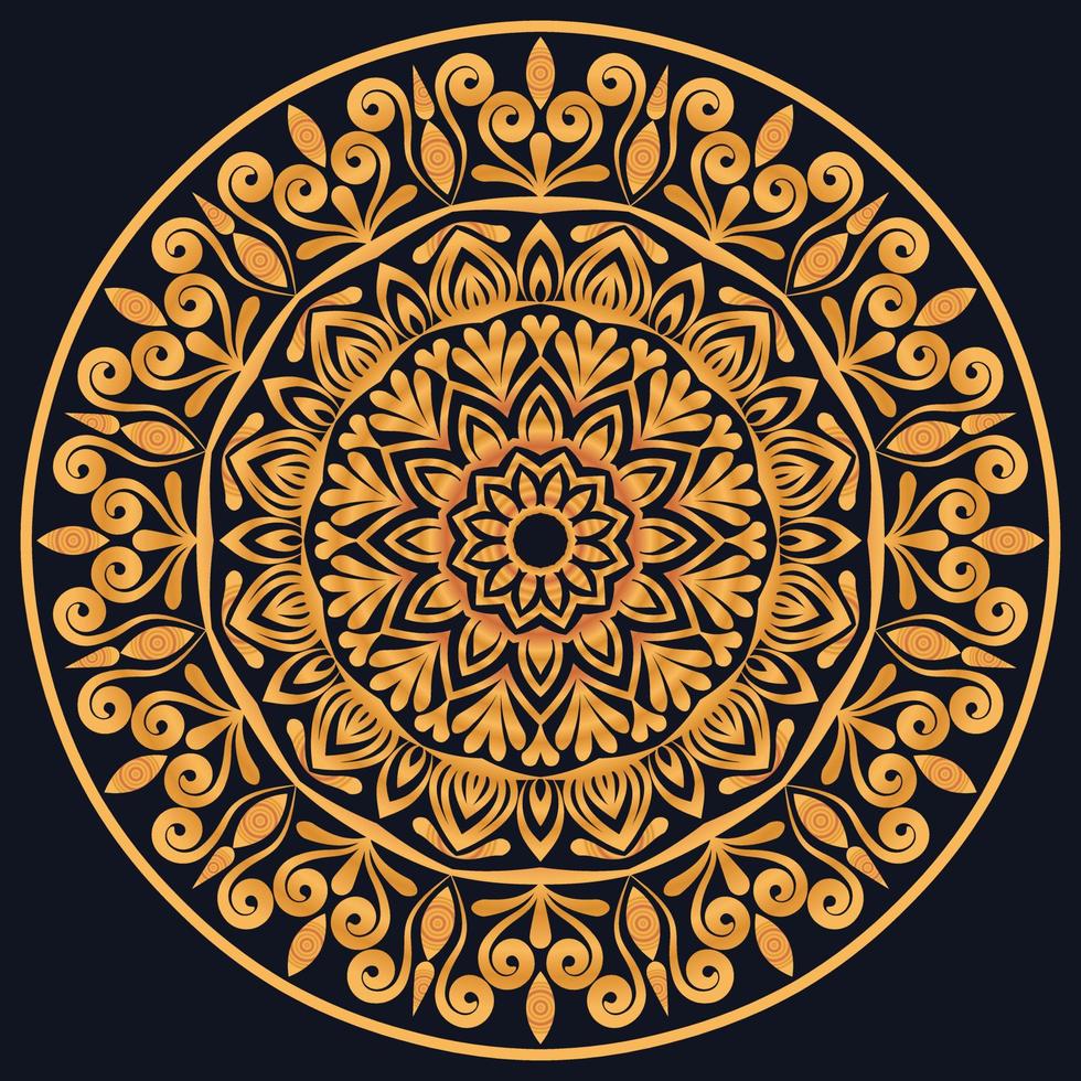 Decorative elements luxury ornament pattern gradient mandala design vector