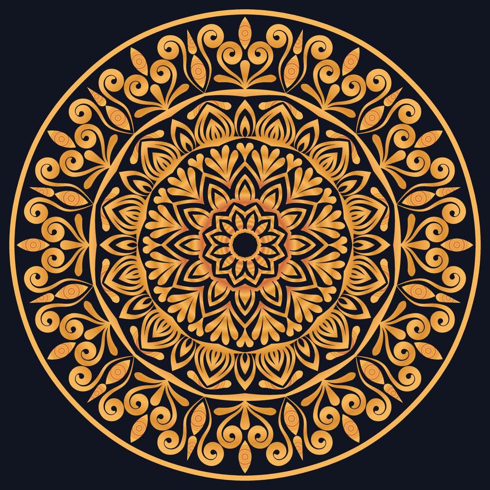 Decorative elements luxury ornament pattern gradient mandala design vector