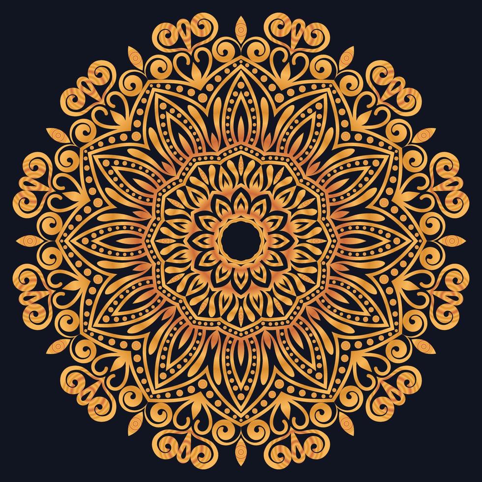 elementos decorativos lujo ornamento patrón gradiente mandala diseño vector