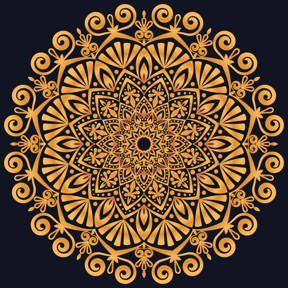 Decorative elements luxury ornament pattern gradient mandala design vector