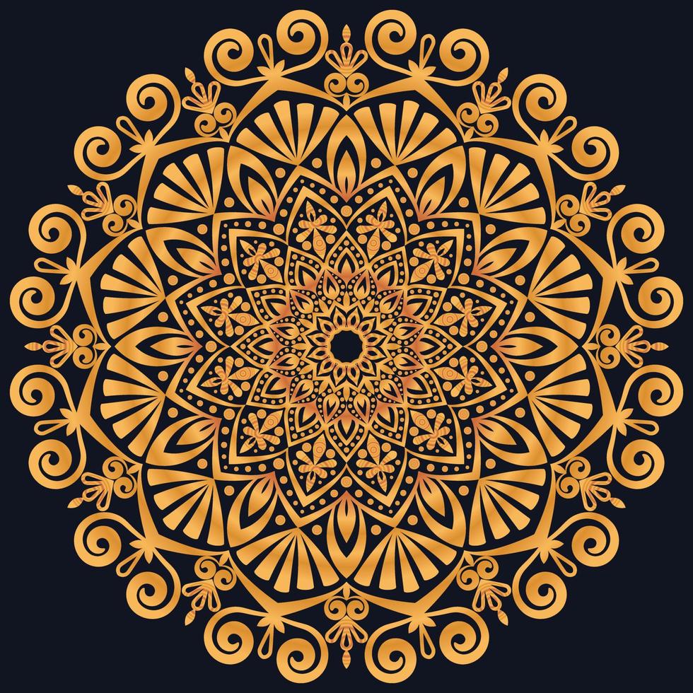 elementos decorativos lujo ornamento patrón gradiente mandala diseño vector