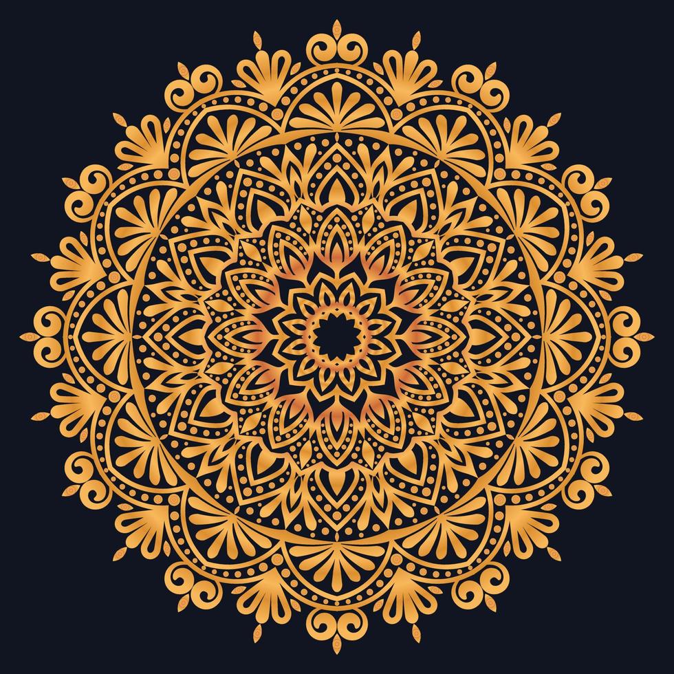 elementos decorativos lujo ornamento patrón gradiente mandala diseño vector