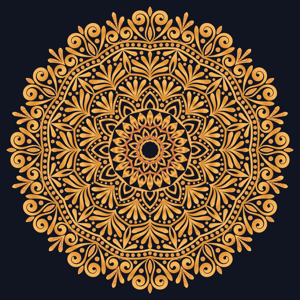 Decorative elements luxury ornament pattern gradient mandala design vector