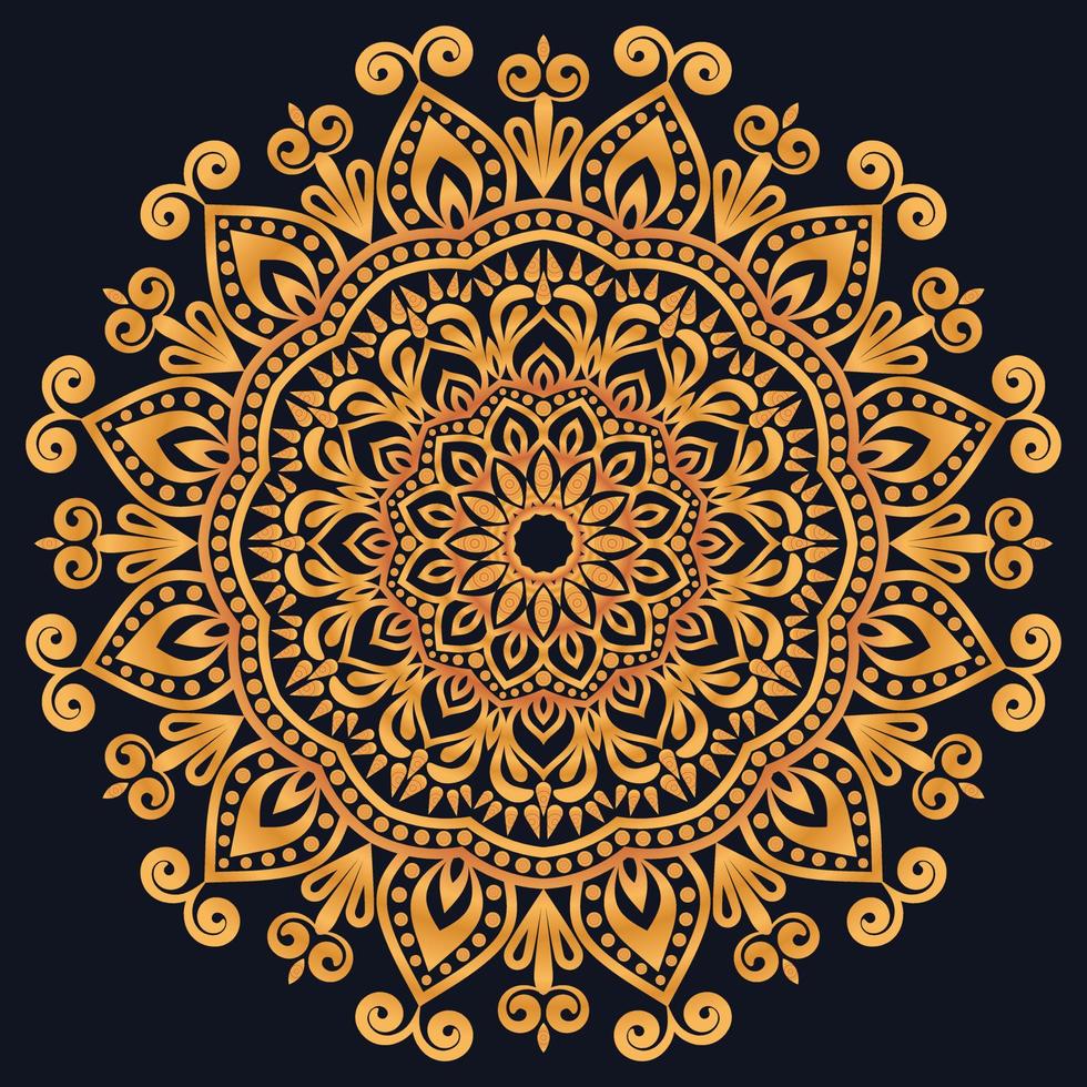 Decorative elements luxury ornament pattern gradient mandala design vector