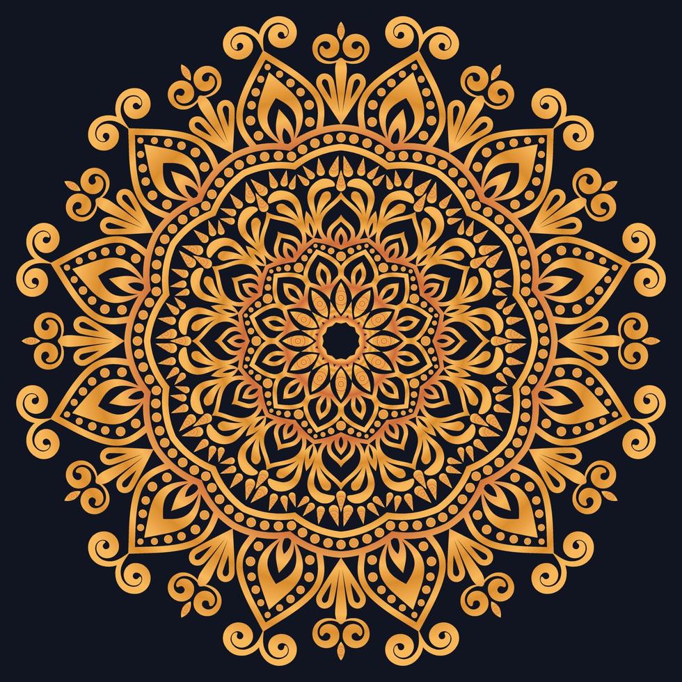 Decorative elements luxury ornament pattern gradient mandala design vector