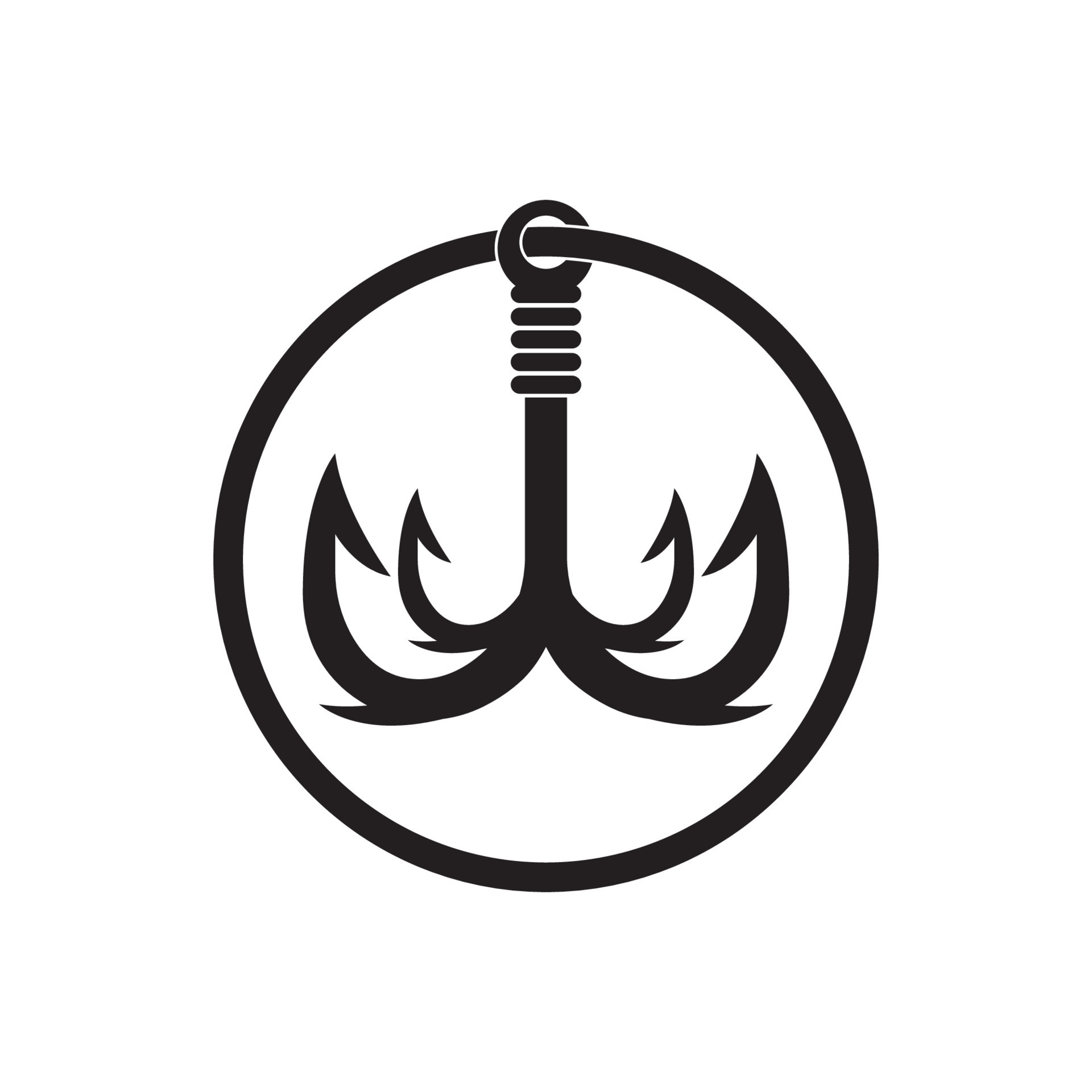 Fishing hook logo vector icon illustration design 22479671 Vector Art