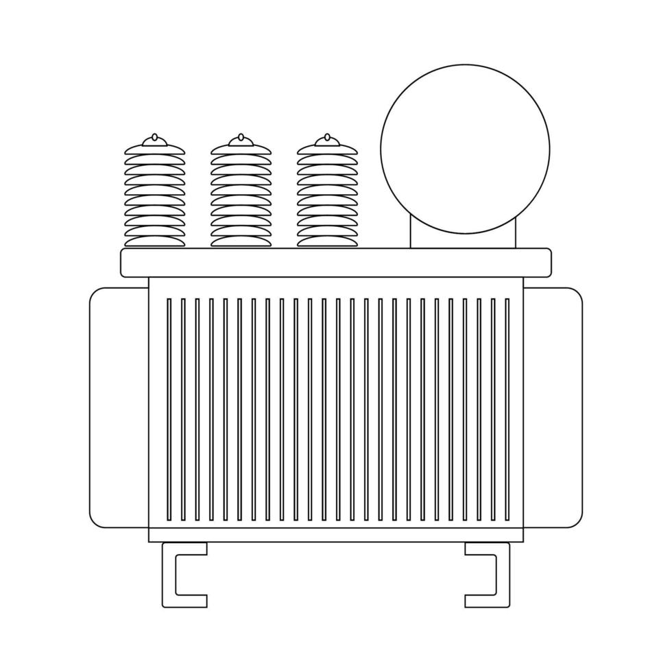 alto voltaje eléctrico transformador icono vector