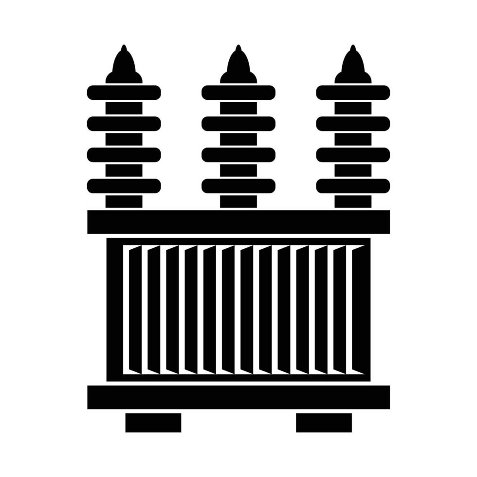 high voltage electrical transformer icon vector