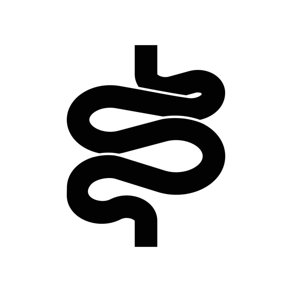 intestine simple icon vector