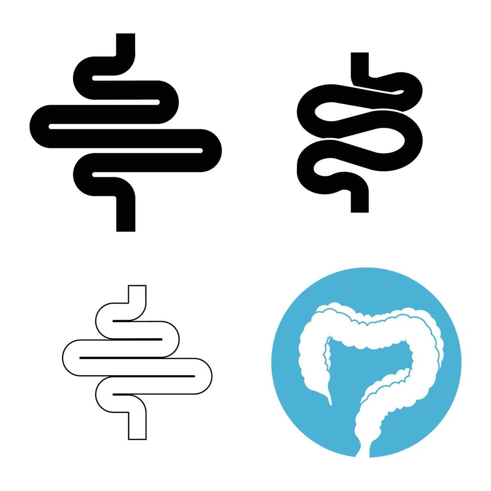 intestine simple icon vector