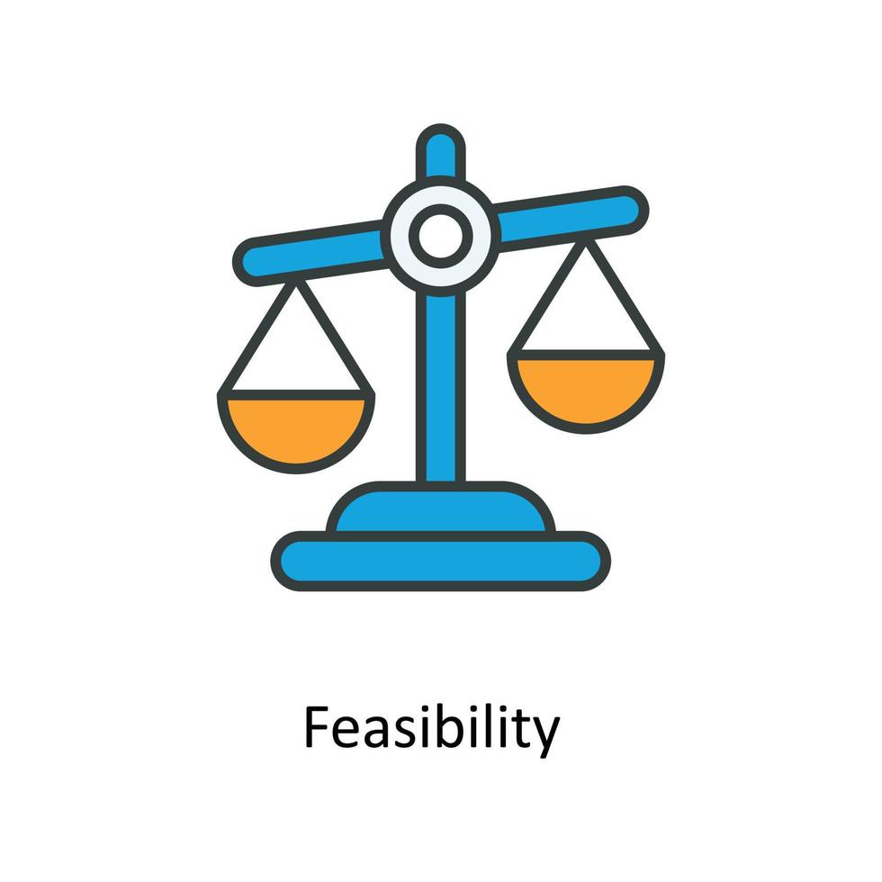 Feasibility Vector Fill outline Icons. Simple stock illustration stock