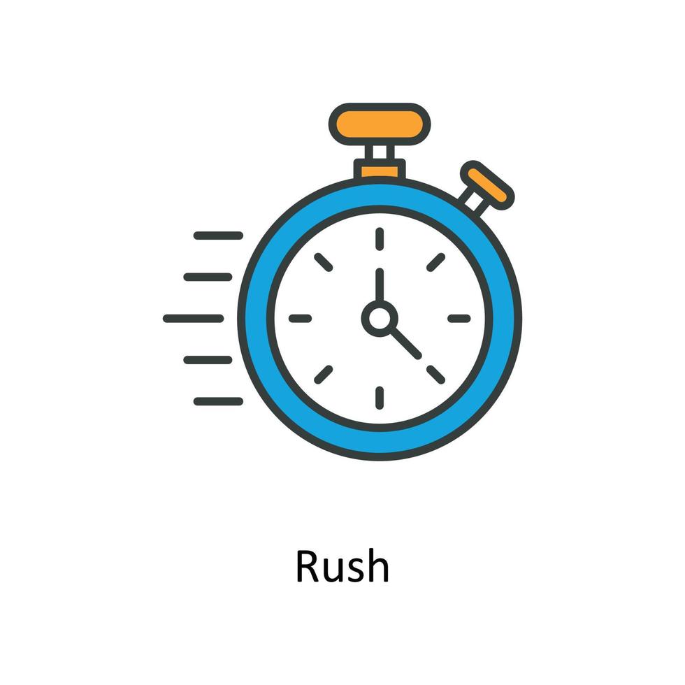 Rush Vector Fill outline Icons. Simple stock illustration stock