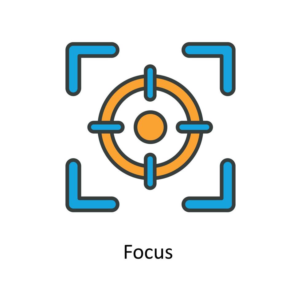 Focus  Vector Fill outline Icons. Simple stock illustration stock