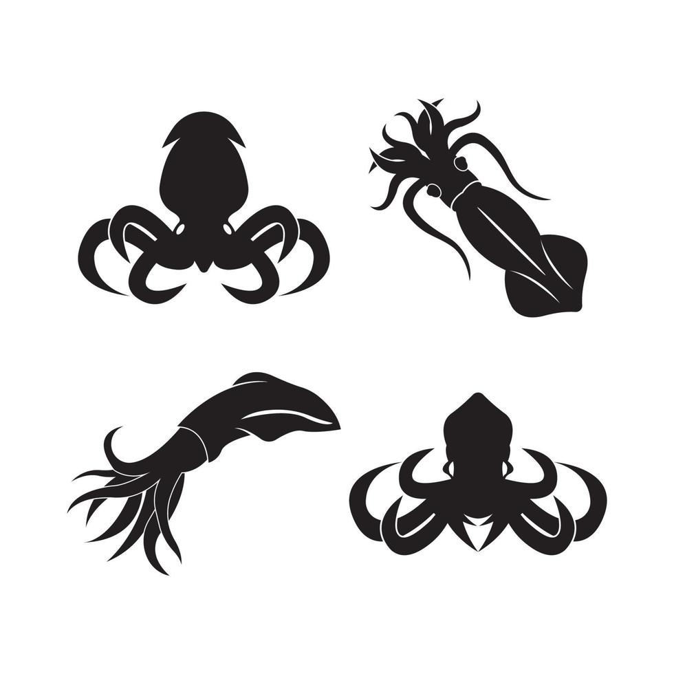 squid icon vector illustration logo design