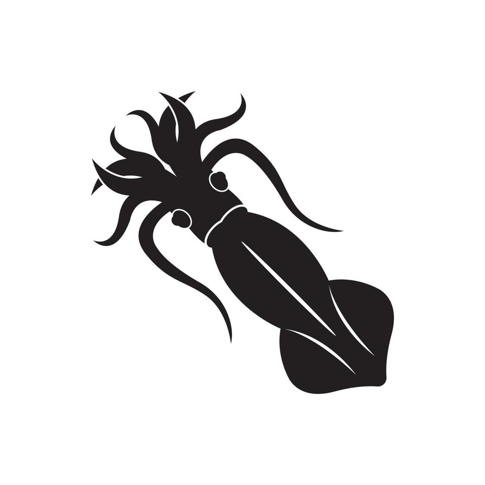 calamar icono vector ilustración logo diseño