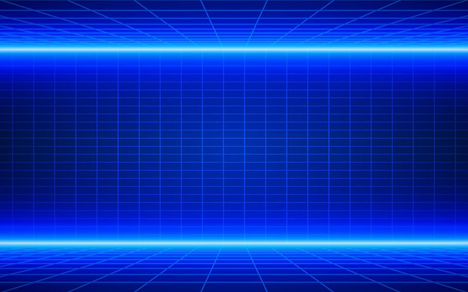 Futuristic technological grid background. Digital futurist cyber space design, cyberpunk technology, Virtual reality, science fiction matrix, science light perspective wallpaper, vector template