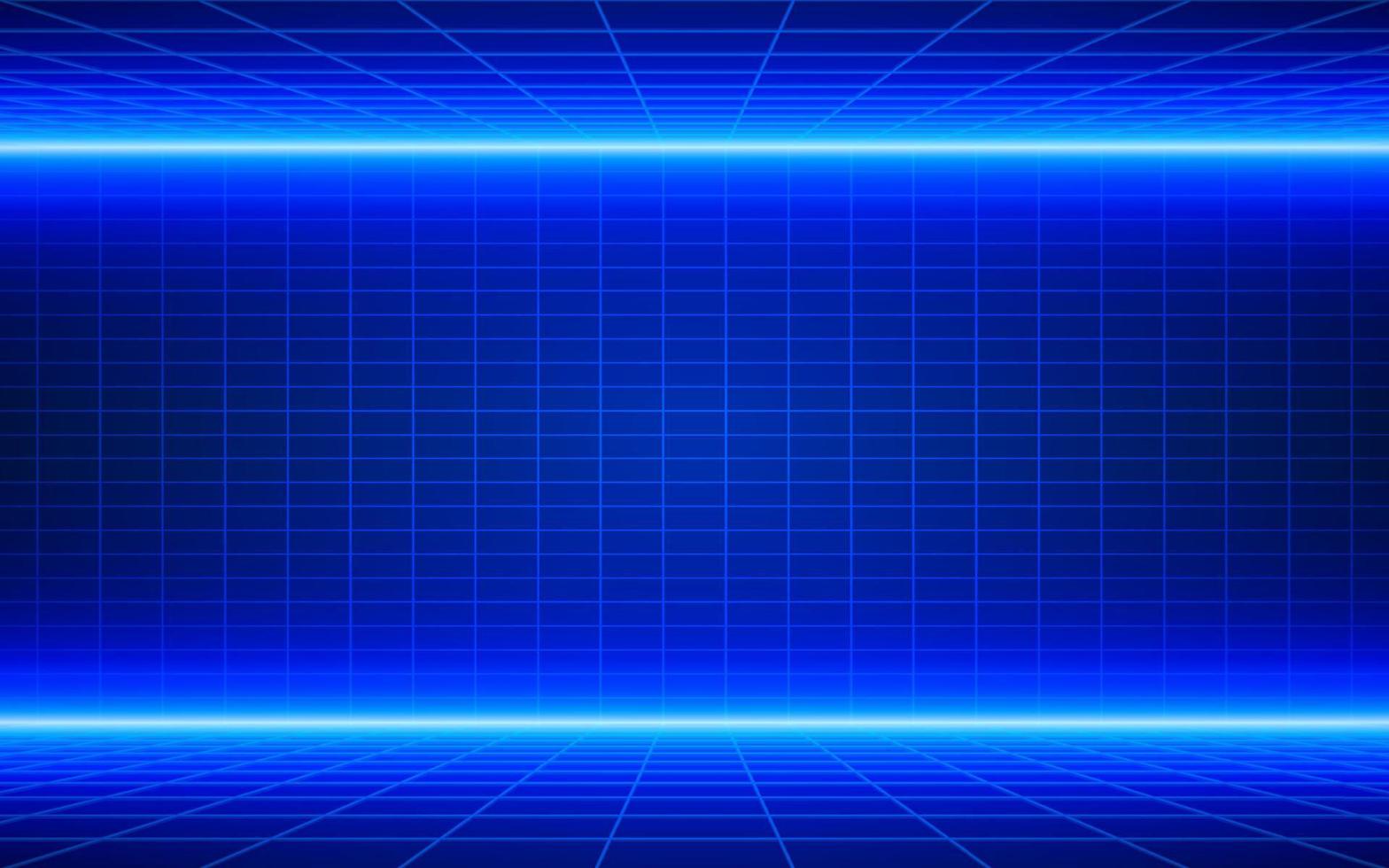 Futuristic technological grid background. Digital futurist cyber space design, cyberpunk technology, Virtual reality, science fiction matrix, science light perspective wallpaper, vector template