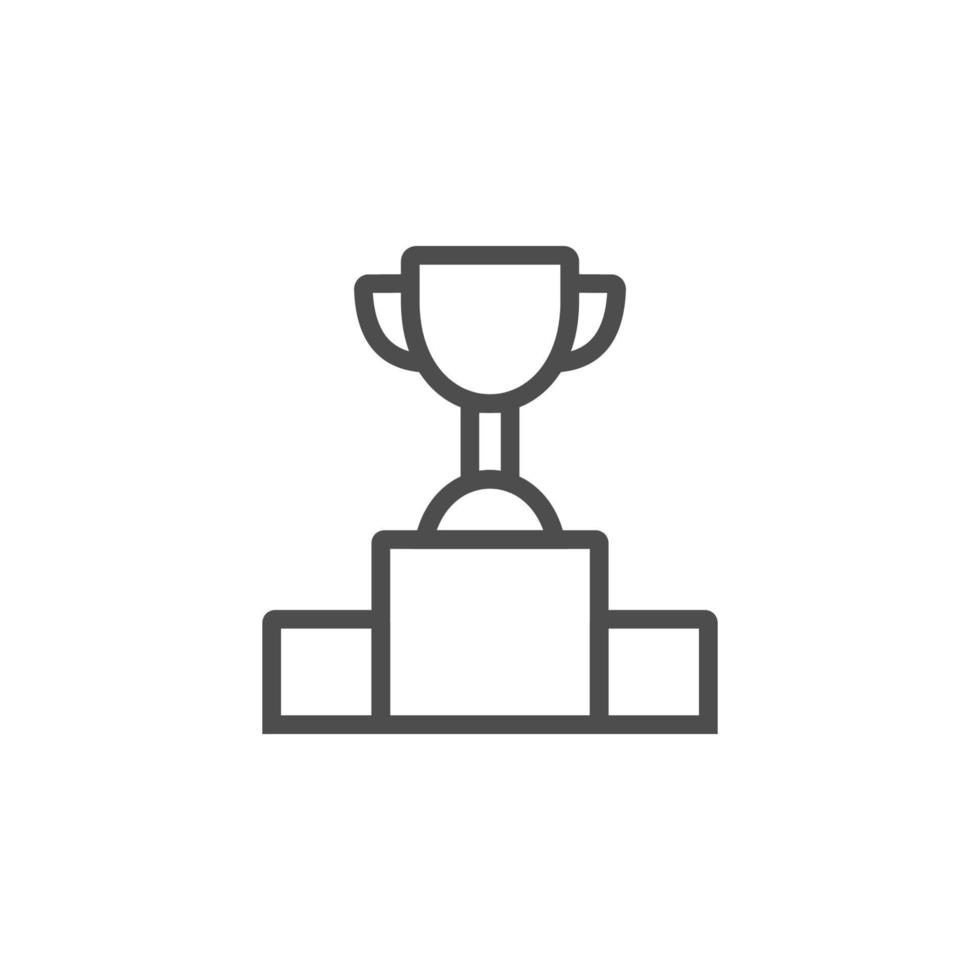 campeonato podio y premio sencillo icono vector