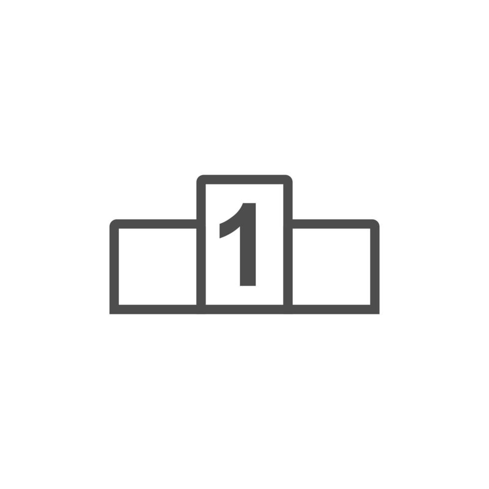 championship podium and prize simple icon vector