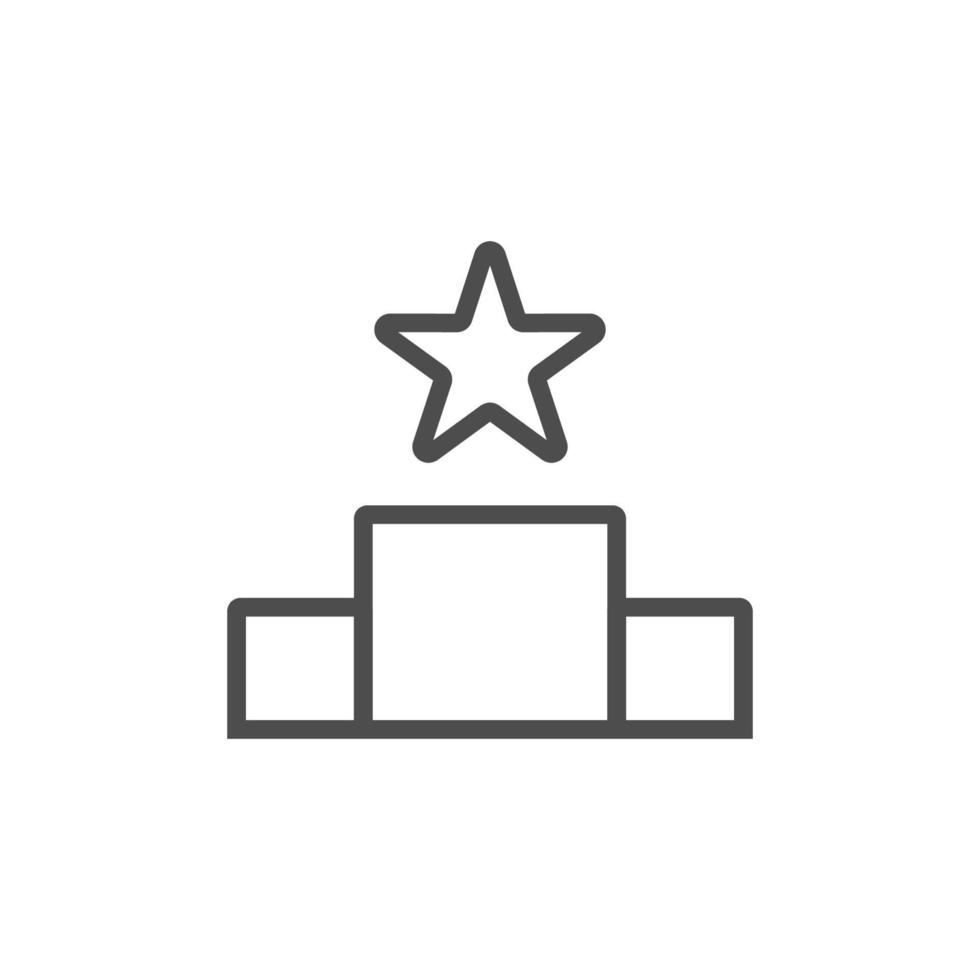 championship podium and prize simple icon vector