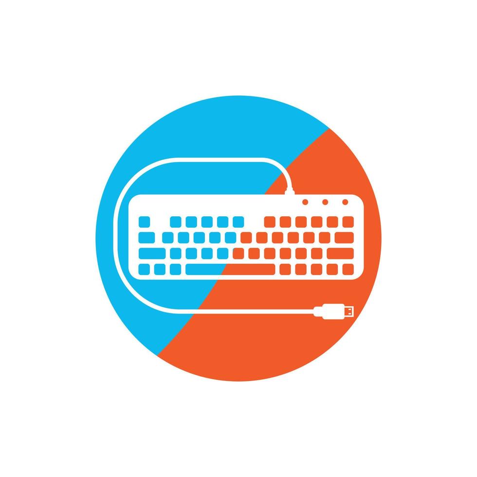 Computer keyboard symbol icon logo,illustration design template vector