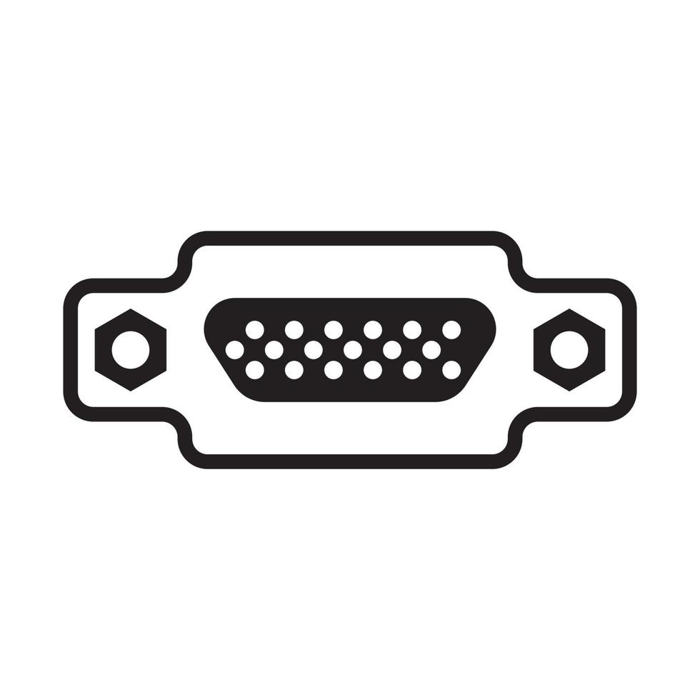 VGA cable icon. vector illustration symbol design.