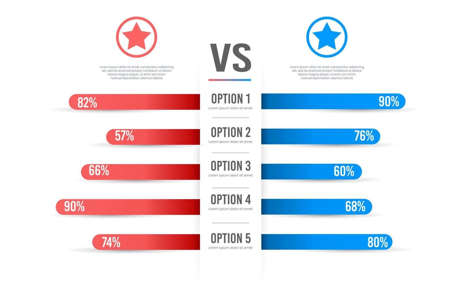 Infographic comparison table. comparison content. Vector illustration.