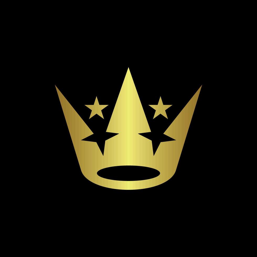 Crown king star luxury modern logo vector