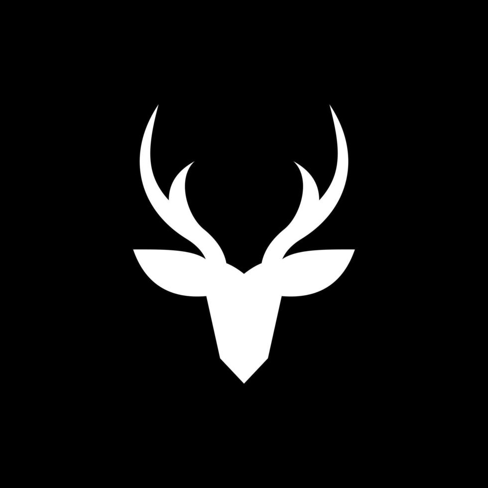 Animal deer head geometric modern simple logo vector