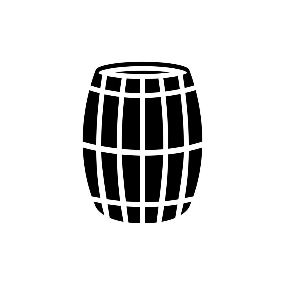 wooden barrel icon design vector