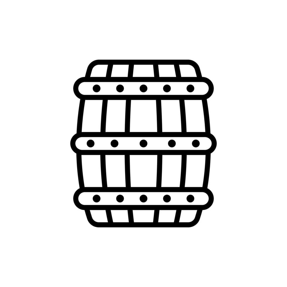 wooden barrel icon design vector