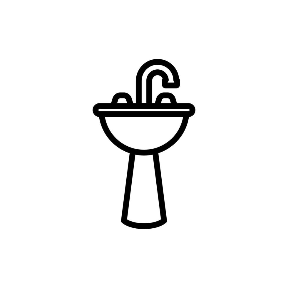 bathroom sink icon design vector template