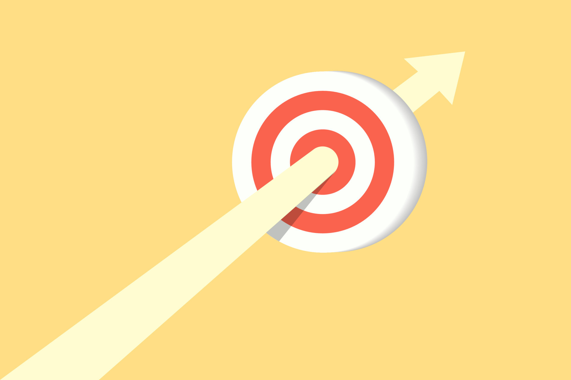 Arrows pierce the target, move forward, conquer difficulties. rushing