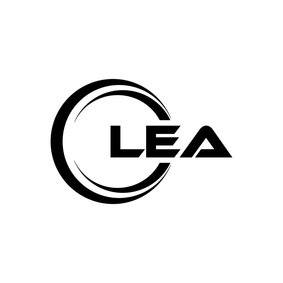 LEA letter logo design in illustration. Vector logo, calligraphy designs for logo, Poster, Invitation, etc.
