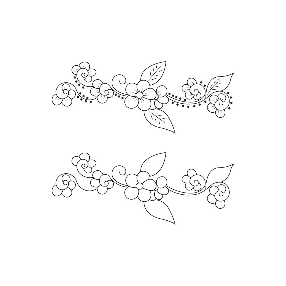 elementos de diseño floral vector