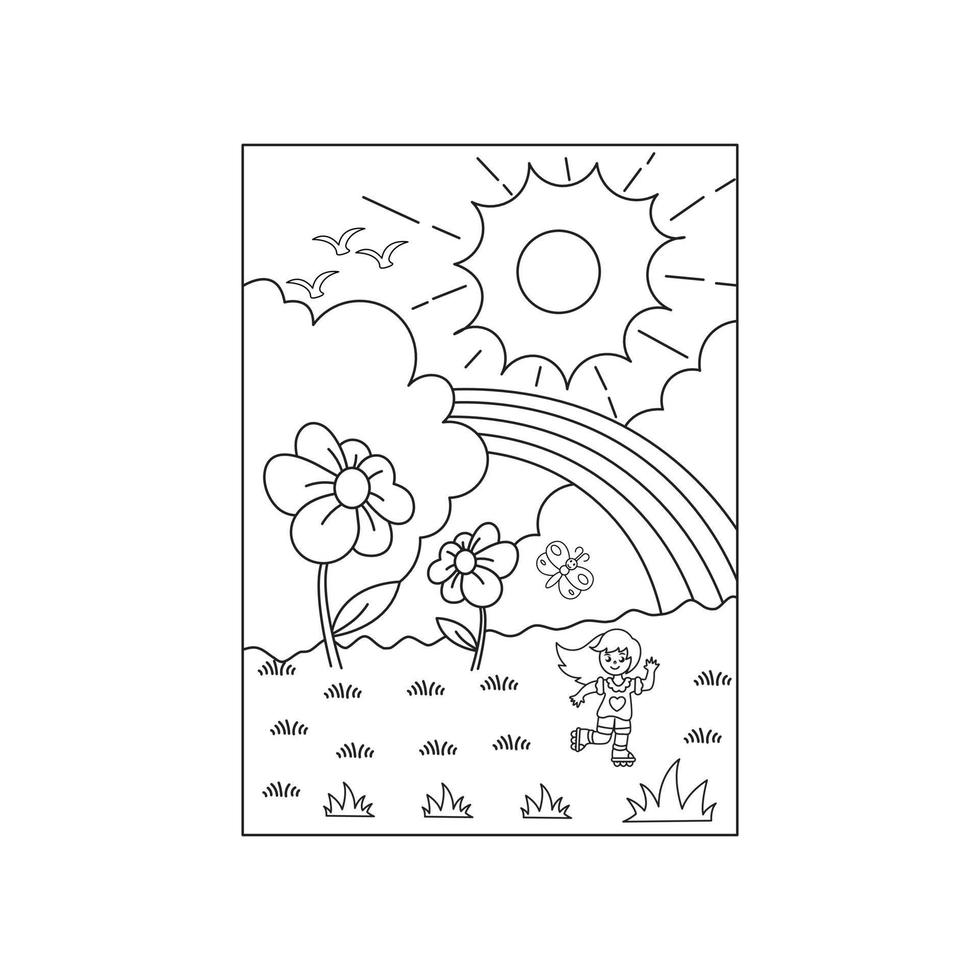 hand drawn sketch of a notebook with flower vector