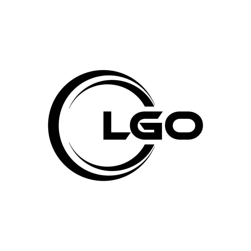LGO letter logo design in illustration. Vector logo, calligraphy designs for logo, Poster, Invitation, etc.