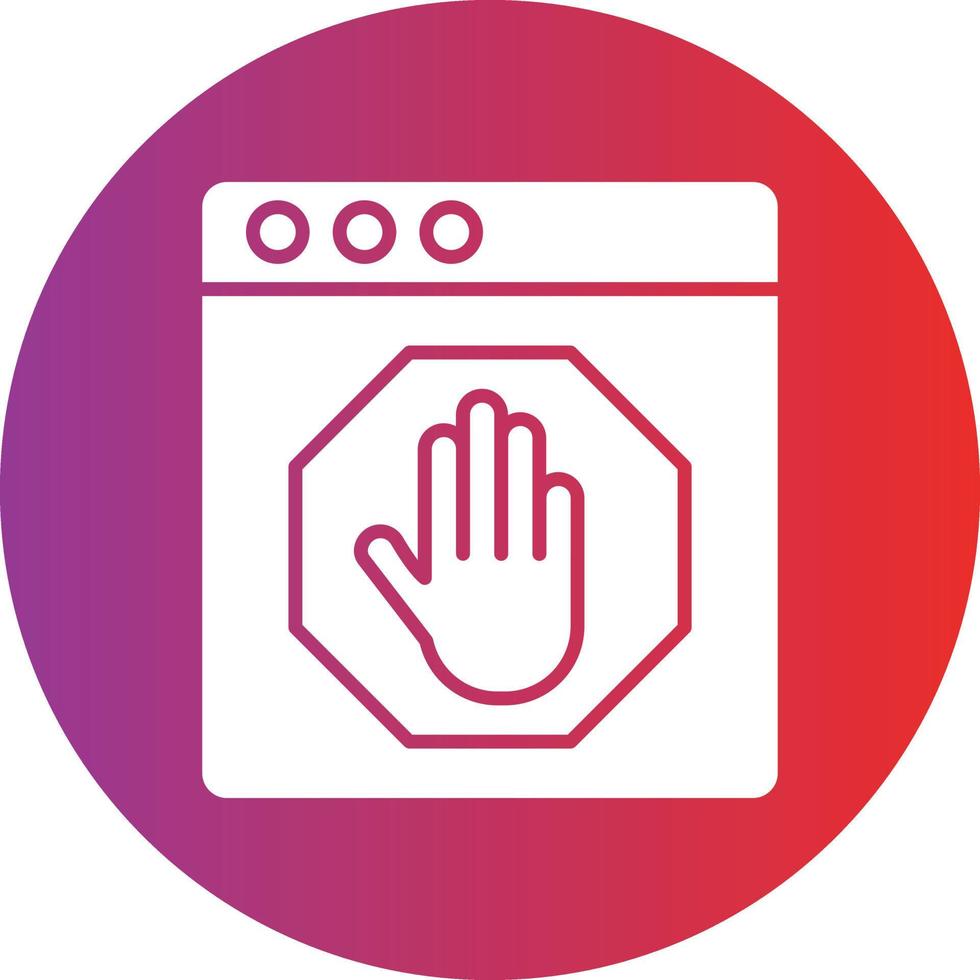 Vector Design AD Blocker Icon Style