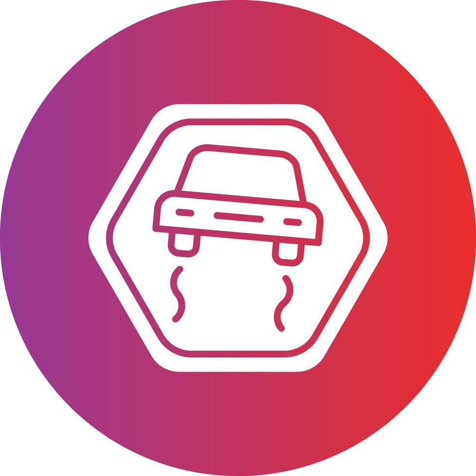 Vector Design Slippery Road Icon Style